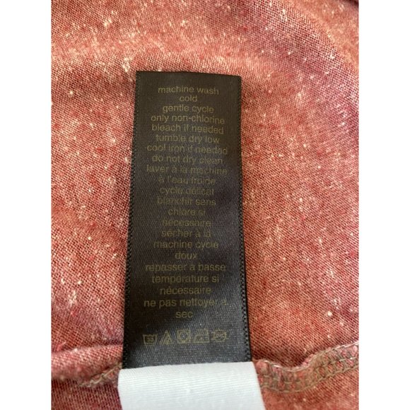 John Varvatos Star U.S.A 3 Button Short Sleeve Slub Cotton Nantucket Red Henley - Picture 6 of 6